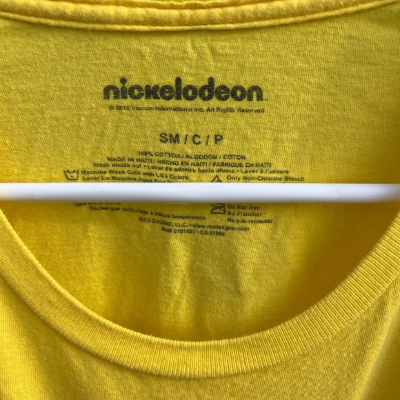 Mens (S) NICKELODEON MADE IN THE 90’s YELLOW TEE SHIRT - Picture 4 of 6